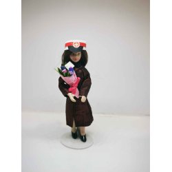 Blomster buket i papir med kort (hndlavet)