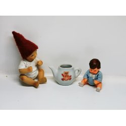 Kande med pink bamse (brugt)