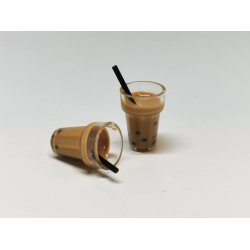 Glas med kakao/kaffe og sugerr (ny)