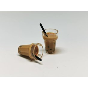 Glas med kakao/kaffe og sugerr (ny)