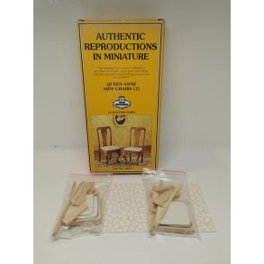 Mini Mundus gr det selv Kit med 2 queen Anne stole (nyt)