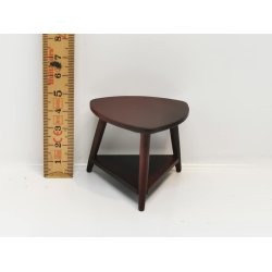 Sidebord i mrkt tr til dukkehus scala 1:12 (nyt)