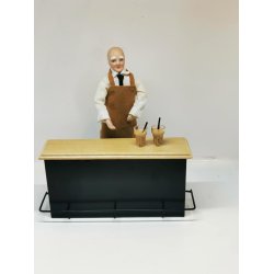 Glas med kakao/kaffe og sugerr (ny)