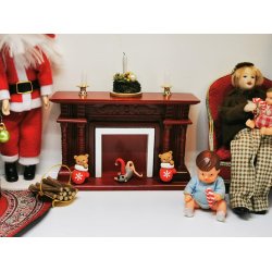 Lysestage med lys (hndlavet)