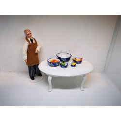 Skl i porceln (nr 1) (ny)  4,5 cm