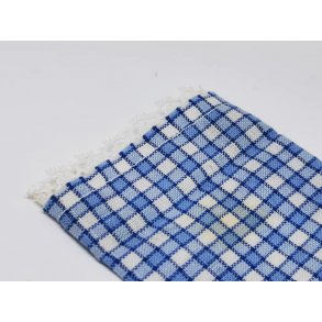 Stof med blondekant (brugt)