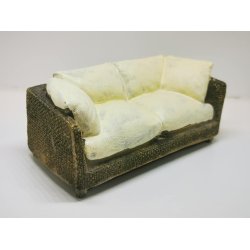 Sofa til dukkehus scala 1:12i resin (ny)