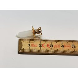 Lysestage med lys (hndlavet)