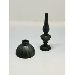 Lampe uden lys i metal (antik)