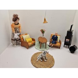 Keramik Loftlampe til dukkehus 1:12 (hndlavet)