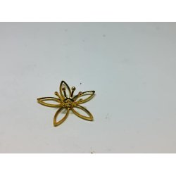 Blomst i metal (guld) (ny)