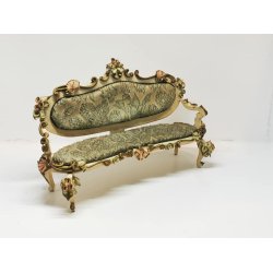 Rudolf Szalasi sofa fra 1950'erne til dukkehus scala 1:12 (antik)