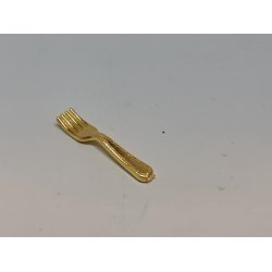 Gaffel i metal "guld" (ny)