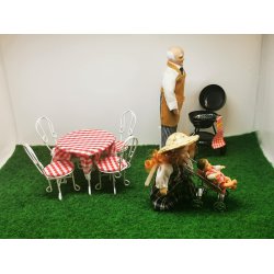 Bord i metal inkl dug (nyt)