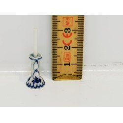 Bl mussemalet Lysestager (2 stk) (brugt)