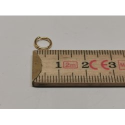 5 stk O-ringe (0.7 cm) i metal (guld) (nye)
