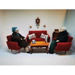 Sofa til dukkehus scala 1:12 (hndlavet)