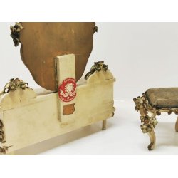 Rudolf Szalasi toiletbord med skammel fra 1950'erne til dukkehus scala 1:12 (antik)