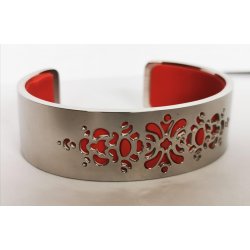 The Rubz armbnd Symetric 20mm Ant Silver