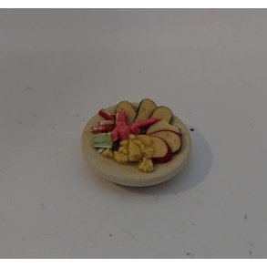 Tallerken med mad (brugt)