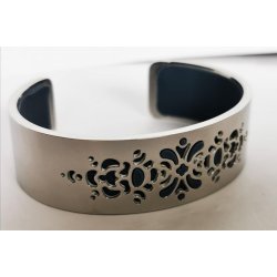 The Rubz armbnd Symetric 20mm Ant Silver