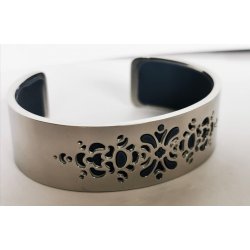 The Rubz armbnd Symetric 20mm Ant Silver