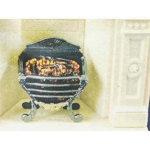 Pejse indsats med lys til dukkehus scala 1:12 (ny)