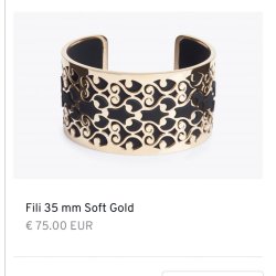 The Rubz armbnd Fili 35 mm Soft Gold