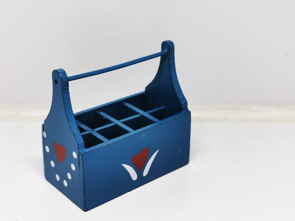 Værkstøjs kasse blå dukkehus scala 1:12 - Håndværktøj Frost miniature