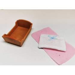 Sylvanian seng med sengetj (brugt)